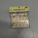 NUOBESTY 10Pcs Bee Mini Wooden Clothespins with Twine String Cute Cartoon Photo Clips for Hanging Pictures Craft Wood Pegs for Party Favors Home Decoration Baby Shower and Classroom Use