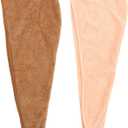 VICASKY Coral Fleece Hair Towel Wrap 2-Pack Thick Pineapple Check Quick Dry Hair Drying Hat for Women for Bath and Home Use