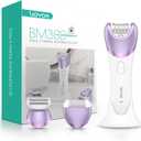VOYOR Epilator for Women, 3 in 1 Epilator Hair Removal for Women, Epilators Hair Remover for Leg Arm with 30 Tweezers, Rechargeable & Cordless Electric Lady Shaver & Trimmer BM300 (Purple)