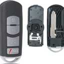 Key Fob Shell Case Replacement Fits for Mazda 3 6 Miata MX-5 CX-5 CX-9 2014 2015 2016 2017 2018 2019 Keyless Entry Remote Control 4 Button Pad Key Fob Cover