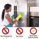 MRKG Refrigerator Door Handle Covers, Set of 4, Washable Without Fading or Cracking, Keep Your Kitchen Appliance Clean from Smudges, Drips, Food Stains, Oil (Black)