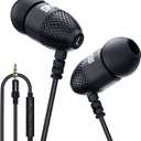 Wired Durable Metal Earphones Earbuds w Microphone and Volume Control, Deep Bass Clear Sound Noise Isolating in Ear Headphones, Ear Buds for Cell Phones, Laptop, Computer, iPad, iPod, Gaming