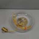 Hanging Light with Plug in Cord,11.8 Inch Plug in Hanging Light Glass Lampshade Hanging Lamp Plug in Adjustable Golden Cord Two Ways Switch for Bedroom