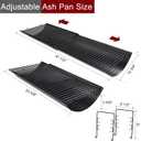 Hiorucet 23.38" to 41.5" Adjustable Ash Pan Drip Pan for Chargriller 5050 5650 2121 5072 3001 1624 2828 2823 2123 Charcoal Grills, Royal Gourmet Charcoal Grill CC1830SC, Part with 2pcs Grate Hanger
