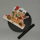 Whaline Christmas Paper Towel Holder 3D Gingerbread Man Kitchen Decor Accessories Large Metal Towel Holder Stand for Xmas Home Party Bathroom Countertop