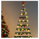 VAIPI 60 in Wall Hanging Christmas Tree with Lighted Christmas Wall Decor Green Wooden Flat Hanging Xmas Tree for Holiday 60'' x 30''