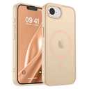 SUPFINE Magnetic for iPhone 16e Case 2025 (Compatible with MagSafe)(Military Grade Drop Protection) Slim Translucent Matte Shockproof with Anti-Fingerprint Phone Case,Sand Pink