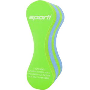 Sporti Kid Pull Buoy Swimming, Accessories for Lap Swimming, Swimmng Trainer for Junior, Swim Lesson Equipments (Neon Green/Blue)