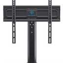 PERLESMITH Universal Swivel TV Stand for 24-60 inch TVs up to 99 lbs, 12 Height Adjustable Table Top TV Stand, TV Base Stand with Tempered Glass Base, Max VESA 400x400mm, PSTVS33