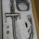 Kitchen Sink Faucet with Pull Down Sprayer 2 Handle 3 in 1 Water Filter Purifier Faucets Brushed Nickel 0195SN