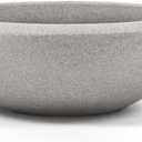 ARBORA 21" Santorini Bowl Polyresin Indoor and Outdoor Planter with Stone Blend Concrete Gray Finish - Durable, Weatherproof, Lightweight, Large Plant Pot for Patio, Garden, Deck, Entryway