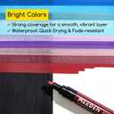 MEEDEN Artist 12 Colors Acrylic Paint Markers - 3X Visible Large Capacity Acrylic Paint Pens with Upgraded Nylon Tips, Quick Dry Marker Pens for Rock Painting, Wood, Canvas, Stones, Glass, Fabric