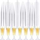 Nuenen 500 Pcs Plastic Champagne Flutes Bulk 5 oz Disposable Clear Champagne Glasses for Parties, Mimosa Bar, Events, Christmas, Wedding and Shower Party Supplies, 5oz (150 ml)
