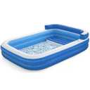 H2OGO! Inflatable Family Lounge Pool, Size: 10 ft. x 7 ft. 2 in. x 27 in.