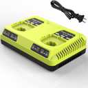 Powilling P117 Replacement for Ryobi 18V Battery Charger, Dual Chemistry 18V Charger for Ryobi Battery P100 P101 P102 P103 P105 P107 P108 P200