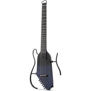 Donner HUSH I PRO Acoustic Electric Travel Guitar (Black), 1 HUSH I PRO Guitar=18 effects(5 Modulation, 5 Delay, 5 Reverb, Overdrive, Compressor, Booster), plus 8 legendary guitar body tone simulations, 20 IR slots