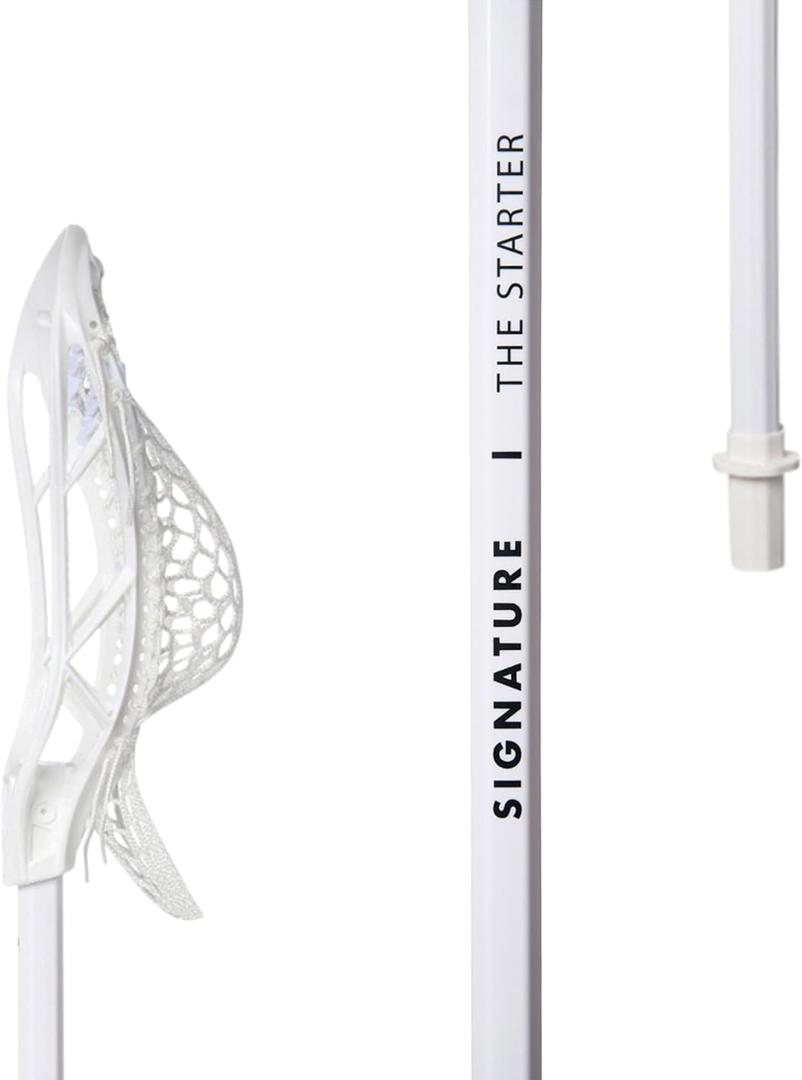 Signature Starter Stick - 28" or 19.5" - The Best Starter Stick for Kids - Pro Strung Pocket, Lightweight Plastic Shaft, Play Ready Lacrosse Stick, for Entry Level First Time Player