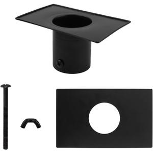 Rain Chain Gutter Adapter, Metal Rain Chain Adapter with Bolt Black Powder Coated Rust Resistant Rain Chain Gutter Installer for Rain Chain Outside Gutters Downspout Accessories