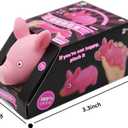 2 x Squishy Toy Pink Pig Gifts for Kids Adults Popping Out Eyes Animal Squishies Anxiety Stress Relief Autism Disorders Funny Piggy Sensory Stress Toy for Girl Boy Women Girlfriend Birthday Party Favors
