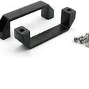 PZRT 2-Pack Black Aluminium Alloy Handle Rectangular Industrial Pull Handle for 20 Series Aluminum Extrusion Profile Accessories 90mm
