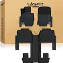 LASFIT Floor Mats Fit for Mercedes Benz GLS 450/580 / 63 AMG 2026 2025 2024 2023 2022 2021 2020 (Only Fit 6 Seats), All Weather TPE Floor Liners for Mercedes GLS 2020-2026, 1st & 2nd & 3rd Row Set