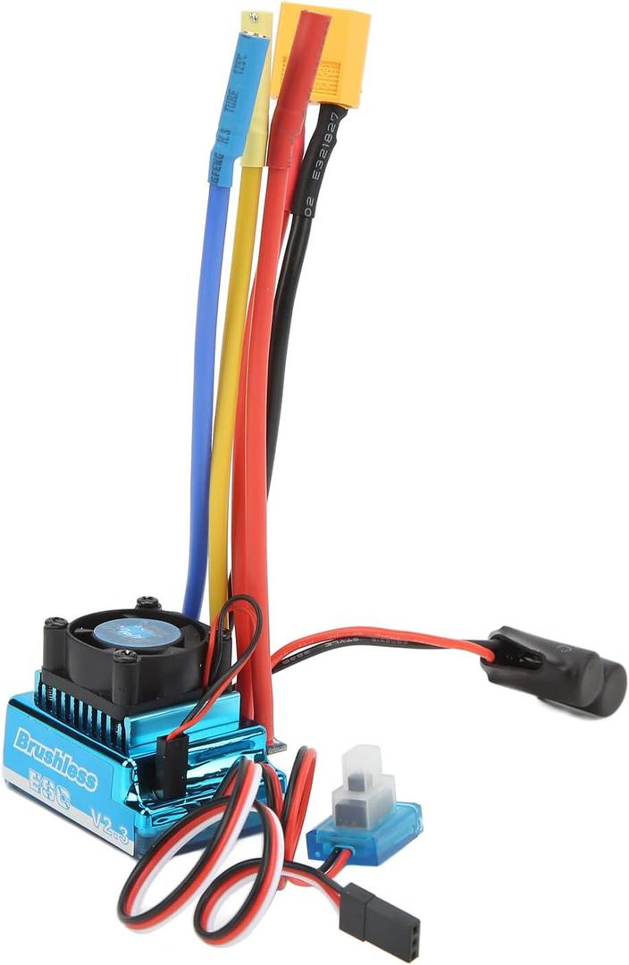 Brushless ESC, Programmable Acceleration Plug and Play 120A High Current RC Speed Controller for 1/10 1/8 Scale Racing Off-Road Bashing Enthusiasts