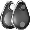 Utag GPS Tracker for Kids Hidden 2 Pack, Bluetooth Tracker Works with Apple Find My (iOS only), Waterproof, Lost Mode, No Monthly Fee, Suitable for Children, Elderly, Pets, Backpack(Black)