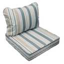 AAAAAcessories Outdoor Chair Cushions, 25.5 x 25.5 x 5 + 19 in, Set of 2