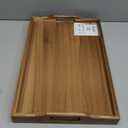 Utoplike Acacia Bed Tray Table for Eating, Large Breakfast Tray with Folding Legs, Wood Serving Trays for Laptop Working