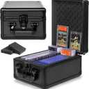 Graded Card Storage Box, PSA Slab Case Holder for Graded Cards, Top Loaders Trading Card Storage Hard Case for Sports Card, Top Loaders, One Touch, Game Cards (2 Row)