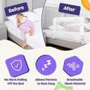ComfyBumpy 2-Pack Bed Rail for Toddlers 35.5" L x 19.5" H | Toddler Bed Rails for Twin, Full & Toddler Mattress Size | Swing Down Rail Guard | Mattress Side Rail for Kids | White