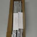2 Pack Silver Curtain Rods for Bedroom with Brackets,5/8 Inch Diameter Small Window Curtain Rod Adjustable 32 to 48 Inches,Easy Install Drapery Rods,Gray