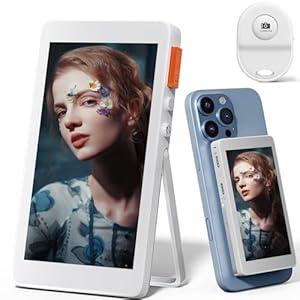 Yatao Back Camera Selfie Monitor for iPhone & Android | Vlog Selfie Monitor Screen with Large Battery, Bluetooth Control, No Delay Audio Play, for YouTube/TikTok Content Creators Vlogging, Live Stream