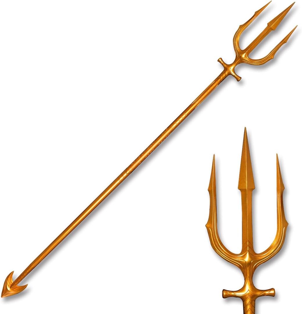 82.7" Stainless Steel Sea King Poseidon Trident Real Metal Neptune Tridentweapon,Mermaid Sword, Cosplay Props