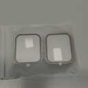 Misxi 2 Pack Tempered Glass Case Compatible for Apple Watch SE 3 (2025) SE 2 SE Series 6 Series 5 Series 4 44mm, Hard PC Screen Protector Protection Cover for iWatch, 1 Rose Gold + 1 Transparent