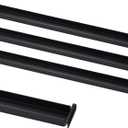 4 Pack Front-to-Back File Drawer Rails for Hanging File Cabinet Drawer Inside Bar Rails Cabinet Parts (Black)