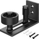 Heavy Duty Sliding Barn Door Floor Guide, Adjustable Roller, Wall Mount System, Flush Bottom Design, Barn Door Panel Non-Damage(8 in 1)