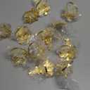 12 Patelai Christmas Napkin Rings Snowflake Napkin Rings Xmas Tree Napkin Ring Holder Buckle Rhinestone Metal Napkin Ring Holder Christmas Napkin Rings for Xmas Wedding Dinner Table Decor (Gold)