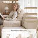 Blissful Diary Reading Pillow with Adjustable Neck & Lumbar Support, Beige, Standard