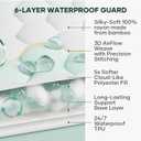OhGeni 100% Waterproof Twin XL Size Mattress Protector,Mattress Soft Pad,Pet Hair & Bedwetting Resistant,Cooling Fitted Sheets,Washable Bed Cover,Non-Slip Deep Pocket,Noiseless for College Dorm Rooms