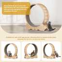Cat Wheel, 46" XL Large Exercise Running Wheels with Detachable Carpet for Indoor Cats