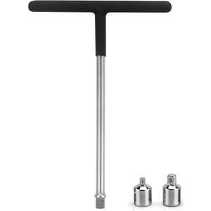 1/2 Drive T-Handle Socket Wrench1/2-Inch Drive T Handle Socket Driver with 1/4 and 3/8 Adaptors for Vehicle Car Motorcycle