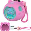 Silicone Cover Case for Punirunes Interactive Digital Toy, Protective Skin Sleeve for Punirunes Digital Pet Toys Squishy Characters Electronic Pets Accessories (Pink Case)