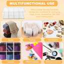 Clear Tea Bag Organizer,Stackable Tea Bag Storage Organizer with Lid,Dresser Organizers Drawer Organzier with Removable Dividers,Multi-Functional Kitchen Organizer,Home organizer