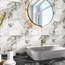 DULEIXUFHEE Marble Peel and Stick Backsplash 23.6 x11.8 in, 10PCS