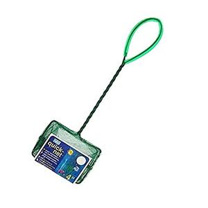 PENN-PLAX (QN4) Quick-Net Aquarium Fish Net – Durable, Strong, and Safe – Color May Vary (Blue, Red, or Green) – 4” x 3” Net – 10” Handle, Pack of 2
