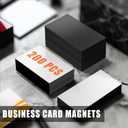 tutata Business Card Magnets, 2" x 3.5", 200 Pack, Strong Flexible Magnetic Tape, Self Adhesive Backings, for Fridge, Photos, Cards, Small Business Supplies