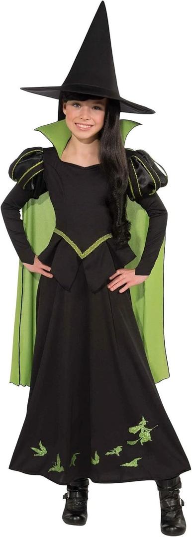 Rubies The Wizard of Oz: Wicked Witch of the West Costume for Kids, Girl's Small