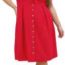 City Chic Women's Plus Size Dress - Sweetly Tied Midi (Red, XXL)
