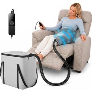 Ice Machine for Hip After Surgery, Cold Therapy Machine for Hip Replacement Recovery with Remote Control, Quiet Ice Therapy System with 18QT Portable Cooler for Pain Relief & Swelling Reduction